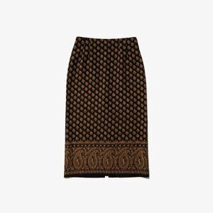 Briggs Vintage Black & Gold Paisley Pencil Skirt 👑✨